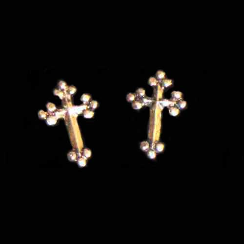 Imagen pendientes plata presión cruz victoria